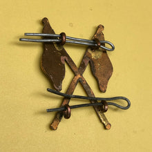 Load image into Gallery viewer, Original WW2 British Army Brass Signallers Flag Sleeve Badge - The Militaria Shop