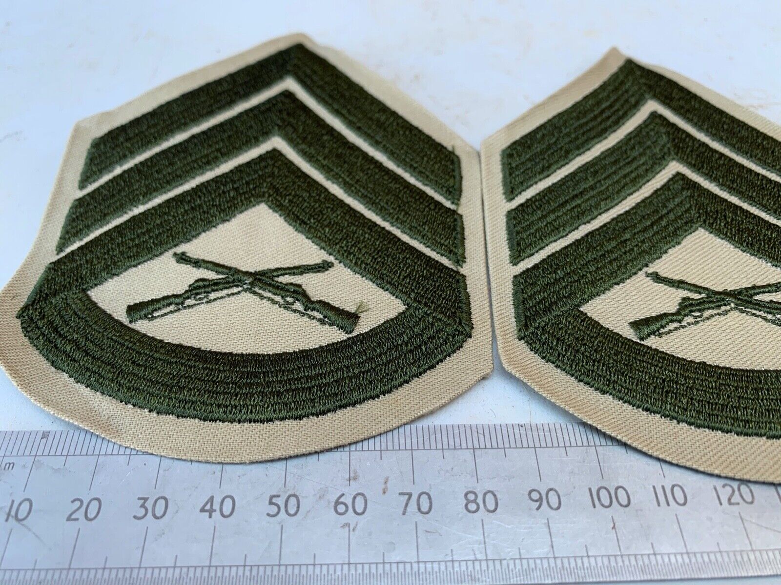 Pair of USMC United States Marine Corps Army Rank Chevrons - Staff Sergeant - The Militaria Shop