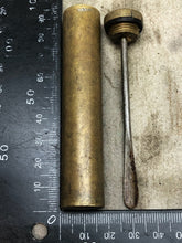 Load image into Gallery viewer, Original WW1 British Army SMLE Enfield Brass Oil Bottle - EFD Marked - The Militaria Shop