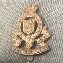 Load image into Gallery viewer, Original WW2 British Army Cap Badge - Royal Army Ordnance Corps RAOC - The Militaria Shop
