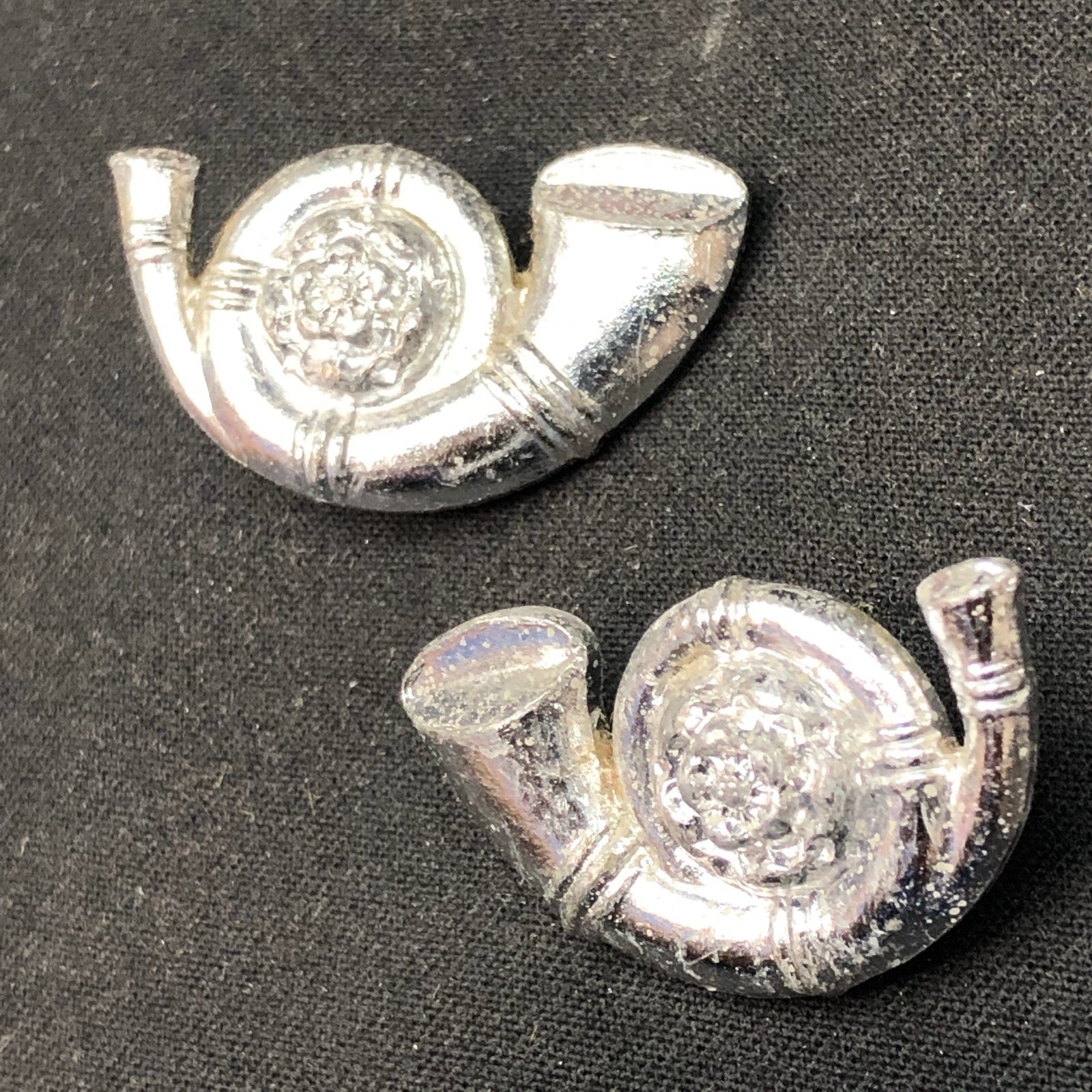 Original British Collar Badge Pair - King's Own Yorkshire Light Infantry - The Militaria Shop
