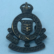 Load image into Gallery viewer, Original WW2 British Army Collar Badge - RAOC Ordnance Corps - Officers Bronze - The Militaria Shop
