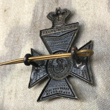 Load image into Gallery viewer, Original British Army King’s Royal Rifle Corps KRRC Victorian Crown Cap Badge - The Militaria Shop
