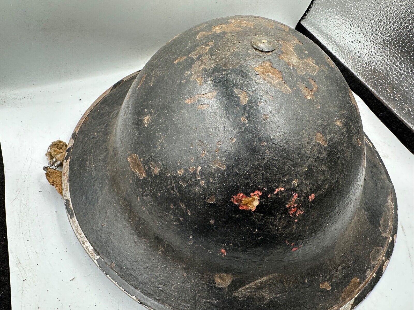 Original WW2 British Style South African Mk2 Army Combat Helmet & Liner - The Militaria Shop