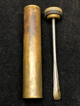 Load image into Gallery viewer, Original WW1 British Army SMLE Enfield Brass Oil Bottle - J.J.B Maker Marked - The Militaria Shop
