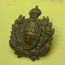 Load image into Gallery viewer, Original WW1 British Army Cap Badge - 18th Hussars (Princess of Wales's) - The Militaria Shop
