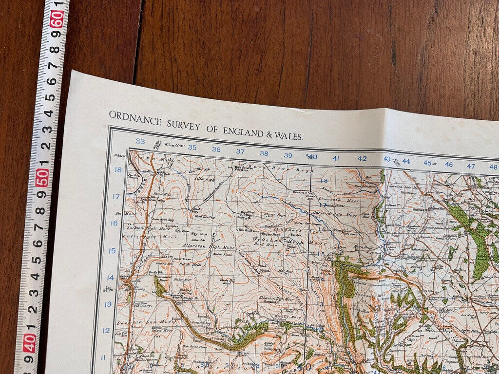 Original WW2 British Army GSGS OS Map of England & Wales - Scarborough - The Militaria Shop