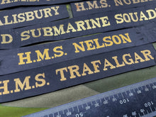 Lade das Bild in den Galerie-Viewer, British Royal Navy Quantity of Cap Tallies - Job Lot - The Militaria Shop