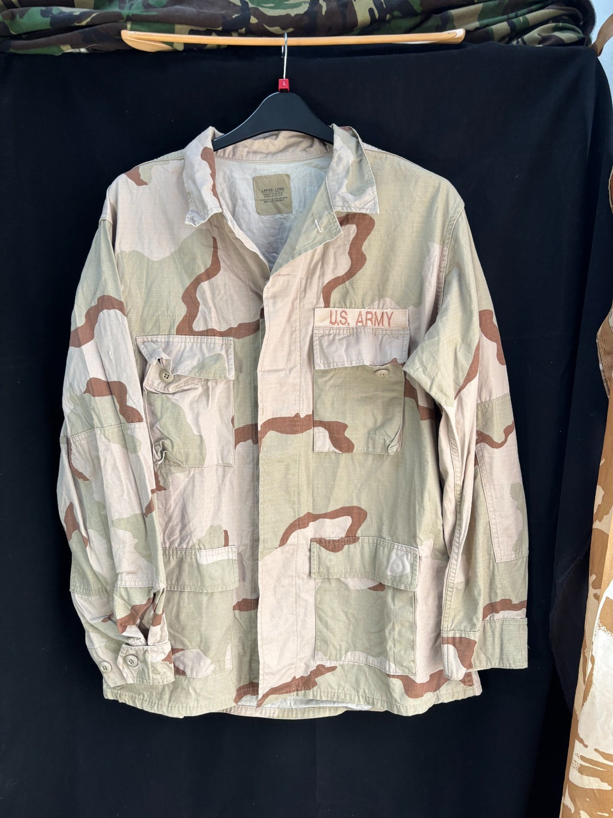 Gulf War US Army DCU Camouflaged Combat Field Coat/Jacket - Large/ Long - The Militaria Shop