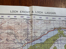 Load image into Gallery viewer, Original WW2 British Army OS Map of Scotland - Loch Ericht & Loch Laggan - The Militaria Shop