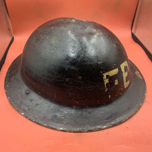 Charger l'image dans la galerie, Original WW2 British Home Front Civil Defence Fire Brigade FB Helmet - Complete - The Militaria Shop