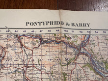 Load image into Gallery viewer, Original WW2 British Army GSGS OS Map of Wales - Pontypridd & Barry - The Militaria Shop