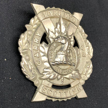 Load image into Gallery viewer, Original WW1/WW2 Canadian Army Cap Badge - Toronto Scottish Regiment - The Militaria Shop