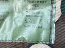 Load image into Gallery viewer, Genuine US Army Jungle Camouflage Boonie Sun Hat Hot Weather Type II - Size 7 - The Militaria Shop