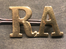 Load image into Gallery viewer, Genuine British Army Brass Shoulder Title - Royal Artillery - The Militaria Shop