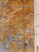 Load image into Gallery viewer, Original WW2 British Army RAF Navy Base Map of Scotland - Glasgow & Middle West - The Militaria Shop