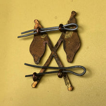 Load image into Gallery viewer, Original WW2 British Army Brass Signallers Flag Sleeve Badge - The Militaria Shop