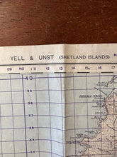 Load image into Gallery viewer, Original WW2 British Army GSGS Map of Scotland - Yell & Unst - Shetland Islands - The Militaria Shop