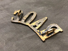 Load image into Gallery viewer, Original WW2 British Army Brass Shoulder Title - Royal Army Ordnance Corps RAOC - The Militaria Shop