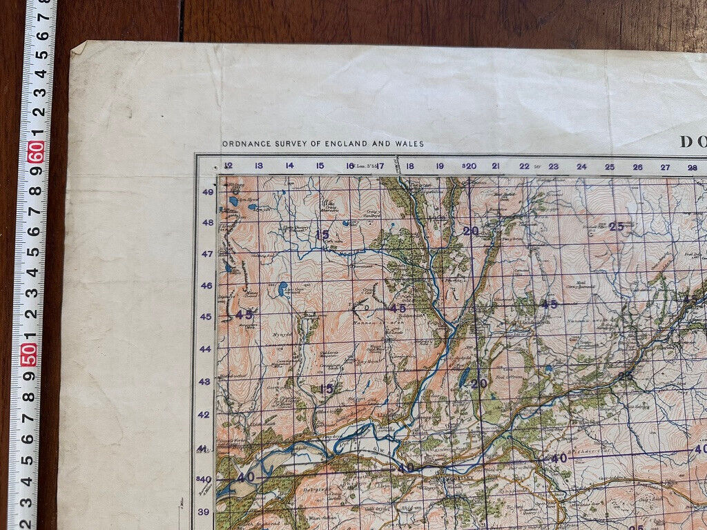 Original WW2 British Army GSGS OS Map of Great Britain - Dolgelley & Lake Vyrnwy - The Militaria Shop