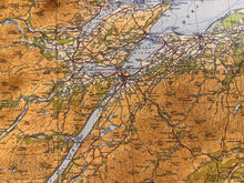 Load image into Gallery viewer, Original WW2 British Army RAF Navy Base Map of Scotland - The Eastern Highlands - The Militaria Shop