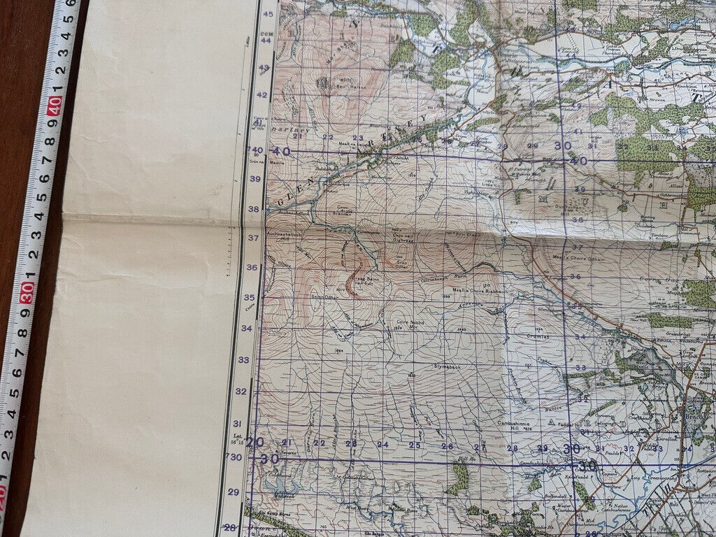 Original WW2 British Army OS Map of Scotland - Perth & Strath Earn - The Militaria Shop