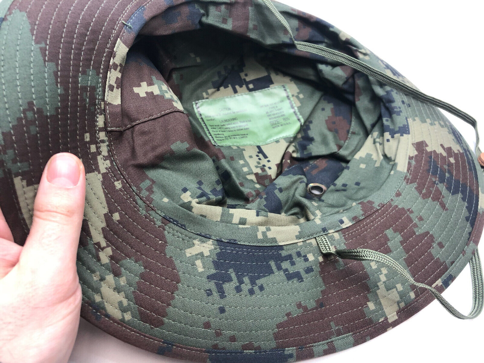 Genuine US Army Digital Jungle Camouflage Boonie Sun Hat Type II - Size 8 1/2 - The Militaria Shop