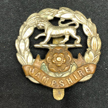 Load image into Gallery viewer, Original WW2 British Army Cap Badge - Royal Hampshire Regiment - The Militaria Shop