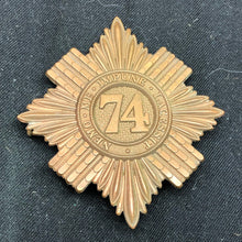 Load image into Gallery viewer, British Army Brass Cap Badge - 74th Highland Light Infantry - The Militaria Shop