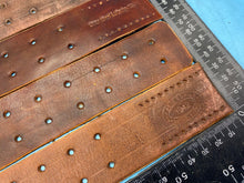 Lade das Bild in den Galerie-Viewer, WW2 German Army belt leather fastening strip. Black Leather Reproduction - The Militaria Shop