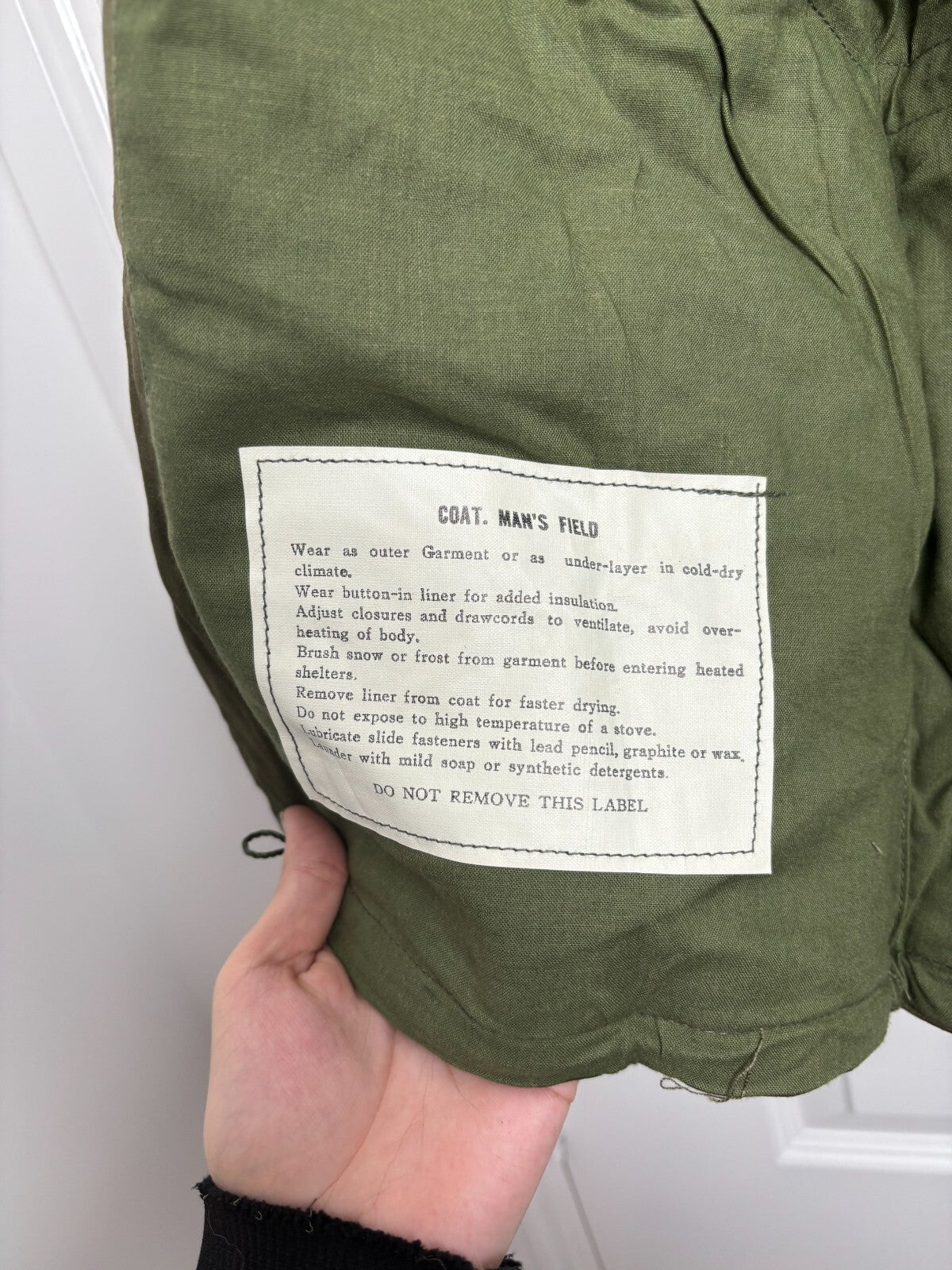 Genuine Unissued U.S Army OD Green Coat Mans Field Jacket Size ES - The Militaria Shop