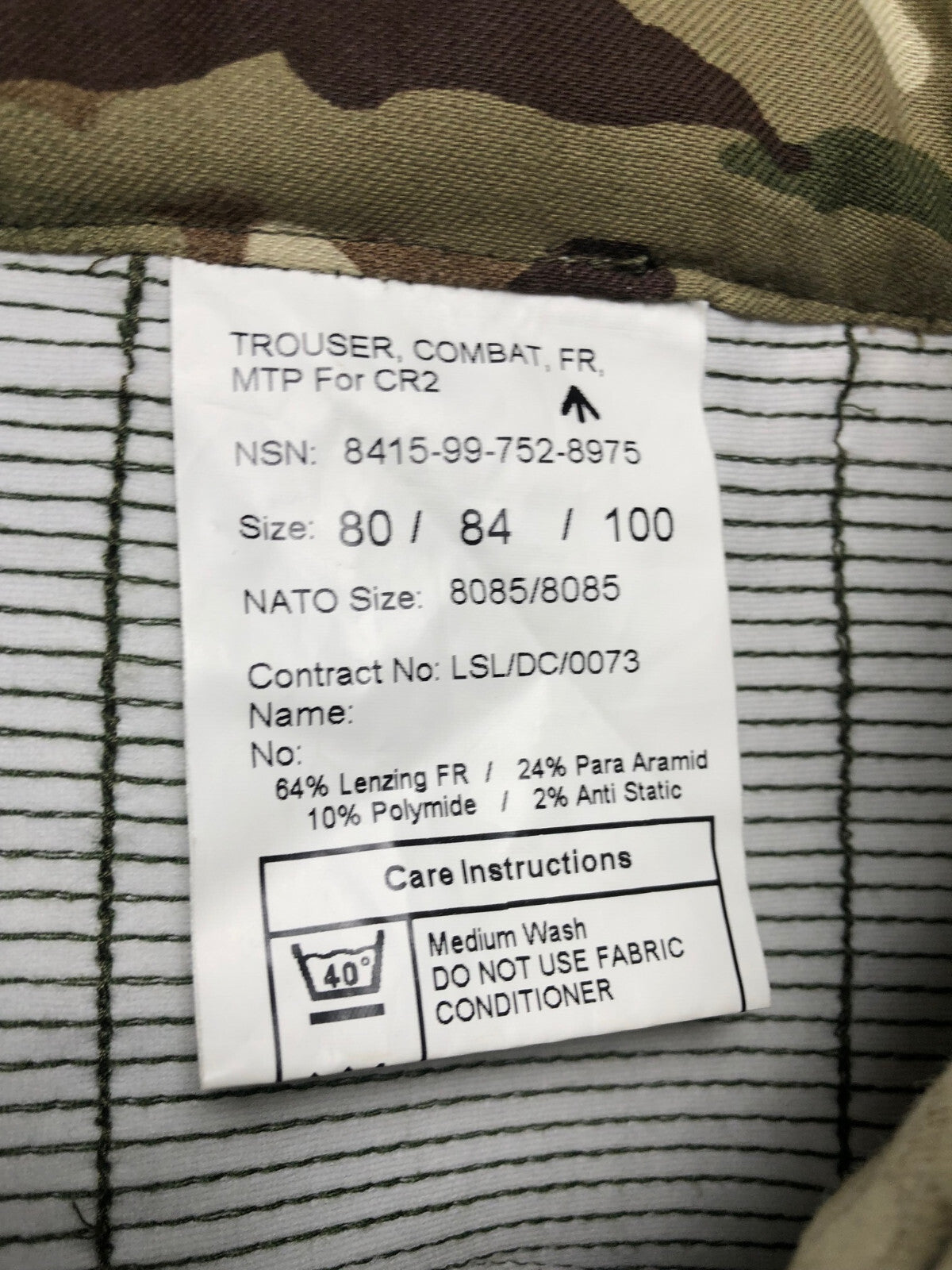 British Army RAF Trousers Combat FR MTP for Air Crew - CR2 - Size 80/84/100 - The Militaria Shop