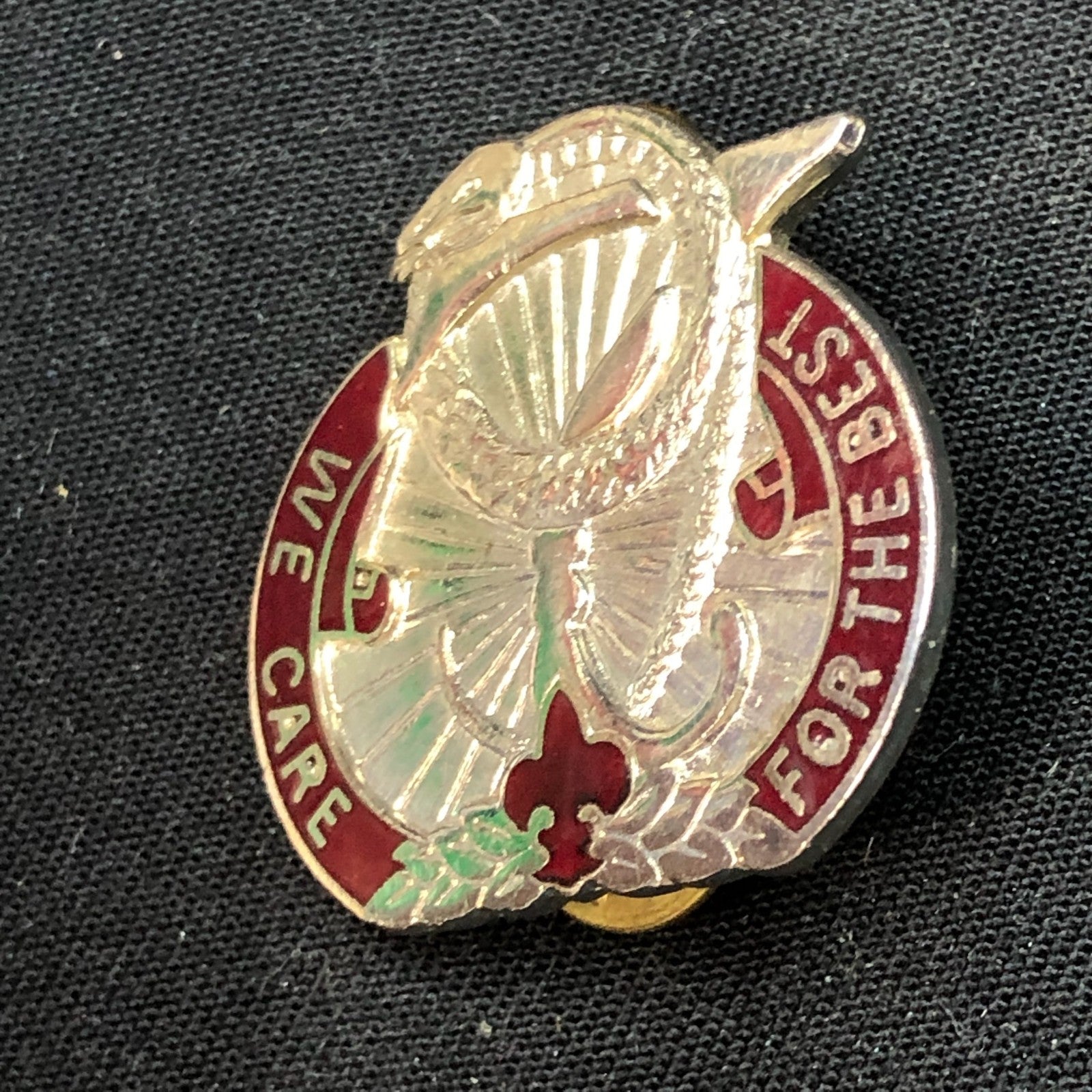 Vintage Enamel Pin - US Army 97th General Hospital Crest DI/DUI CB Badge - The Militaria Shop