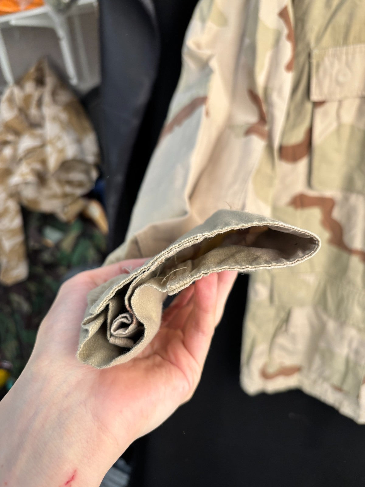 Gulf War US Army DCU Camouflaged Combat Field Coat/Jacket - Large/X-Long - The Militaria Shop