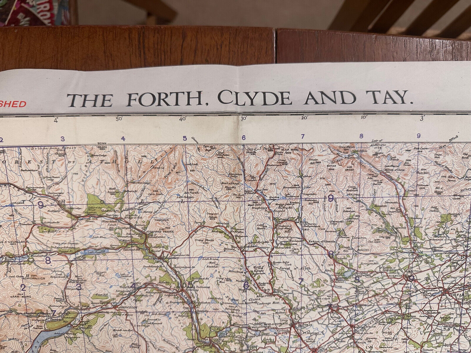 Original WW2 British Army RAF Navy Base Map of Scotland - The Forth, Clyne & Tay - The Militaria Shop