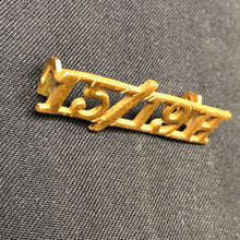 Lade das Bild in den Galerie-Viewer, Original WW2 British Army Brass Shoulder Title - 15th 19th Hussars - The Militaria Shop