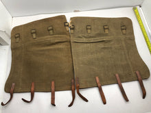 Load image into Gallery viewer, Original WW2 British Army 37 Pattern Despatch Riders High Sided Spats 1942 Dated - The Militaria Shop