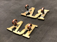 Load image into Gallery viewer, Original WW1 British Army Brass Shoulder Titles - Royal Artillery RA - The Militaria Shop