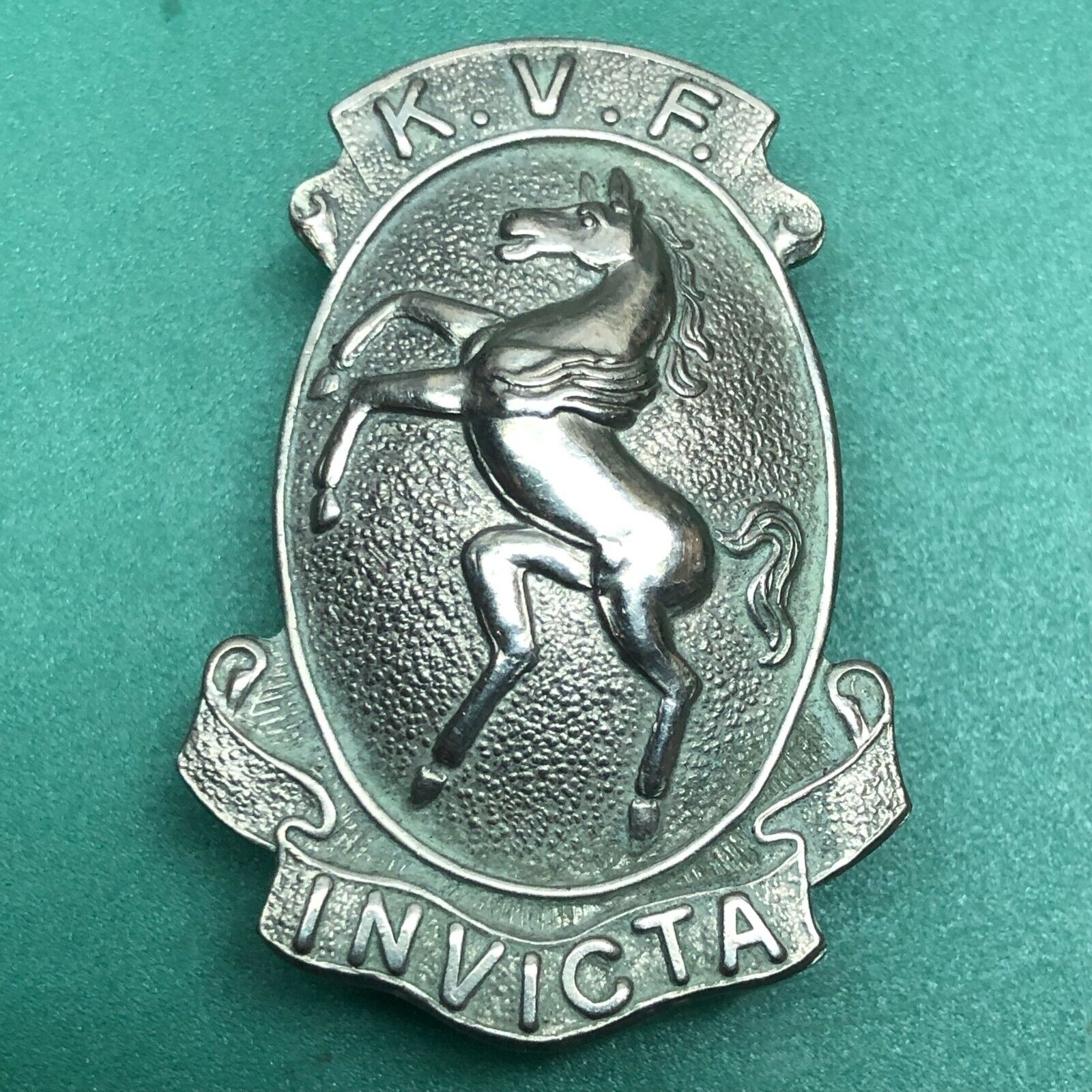 Original WW1 British Army Cap Badge - Kent Volunteer Fencibles - The Militaria Shop