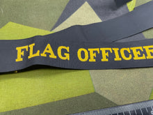 Charger l'image dans la galerie, Genuine British Royal Navy - Flag Officer Gibraltar Cap Tally - Full Length - The Militaria Shop