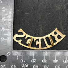 Load image into Gallery viewer, Original WW1 British Army Brass Shoulder Title - Buffs East Kent Regiment - The Militaria Shop