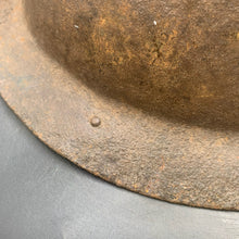 Load image into Gallery viewer, Original British Army WW2 Rolled Edge Mk2 Combat Helmet - The Militaria Shop