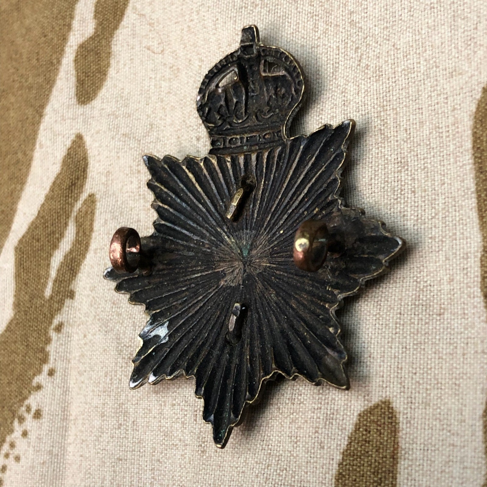 Original WW1 British Army Officers Army Service Corps ASC Cap Badge - The Militaria Shop