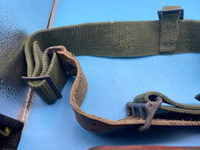Lade das Bild in den Galerie-Viewer, Original Army Belt - Canvas and Leather - Approximately Size 32" Waist - The Militaria Shop