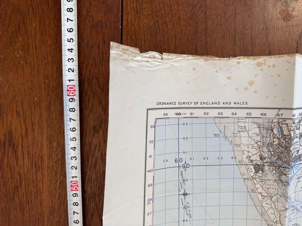 Original WW2 British Army GSGS OS Map of England & Wales - Lancaster & Barrow - The Militaria Shop