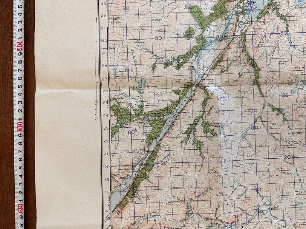 Original WW2 British Army GSGS Map of Scotland - Fort Augustus - The Militaria Shop