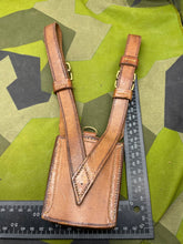 Load image into Gallery viewer, Original British Army WW1 / WW2 Sam Brown Officers' Sword Frog in Tan - The Militaria Shop