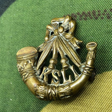 Load image into Gallery viewer, Original WW1 British Army Collar Badge - King's Shropshire Light Infantry KSLI - The Militaria Shop