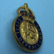 Load image into Gallery viewer, Original British Army Lapel Pin - Civil Defence Corps - The Militaria Shop