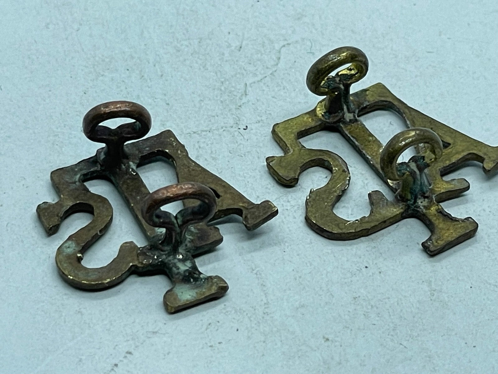 Original Pair WW1 British Army Auxiliary Territorial Service ATS Shoulder Titles - The Militaria Shop